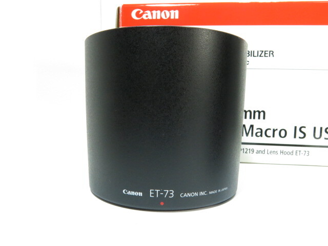【 美品 】Canon EF100mm F2.8 L Macro IS USM レンズ/ET-73純正フード/LP1219レンズポーチ/元箱付き キヤノン [管CN2846]の画像10
