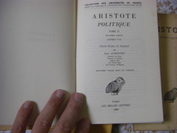 ビュデ叢書 (Collection des universits de France) ARISTOTE 3冊 アリストテレス A21_画像9