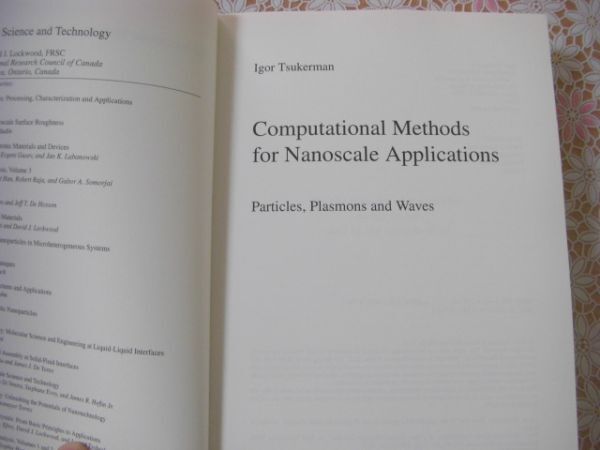  physics foreign book Computational Methods for Nanoscale Applications: Particles, Plasmons and Waves nano scale respondent for therefore total . hand law A66