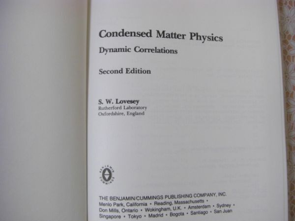 物理洋書 Condensed matter physics : dynamic correlations 物性物理学 : 動的相関 A61