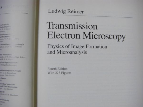物理洋書 Transmission electron microscopy 透過型電子顕微鏡 : 画像形成と微量分析の物理学 A15の画像3