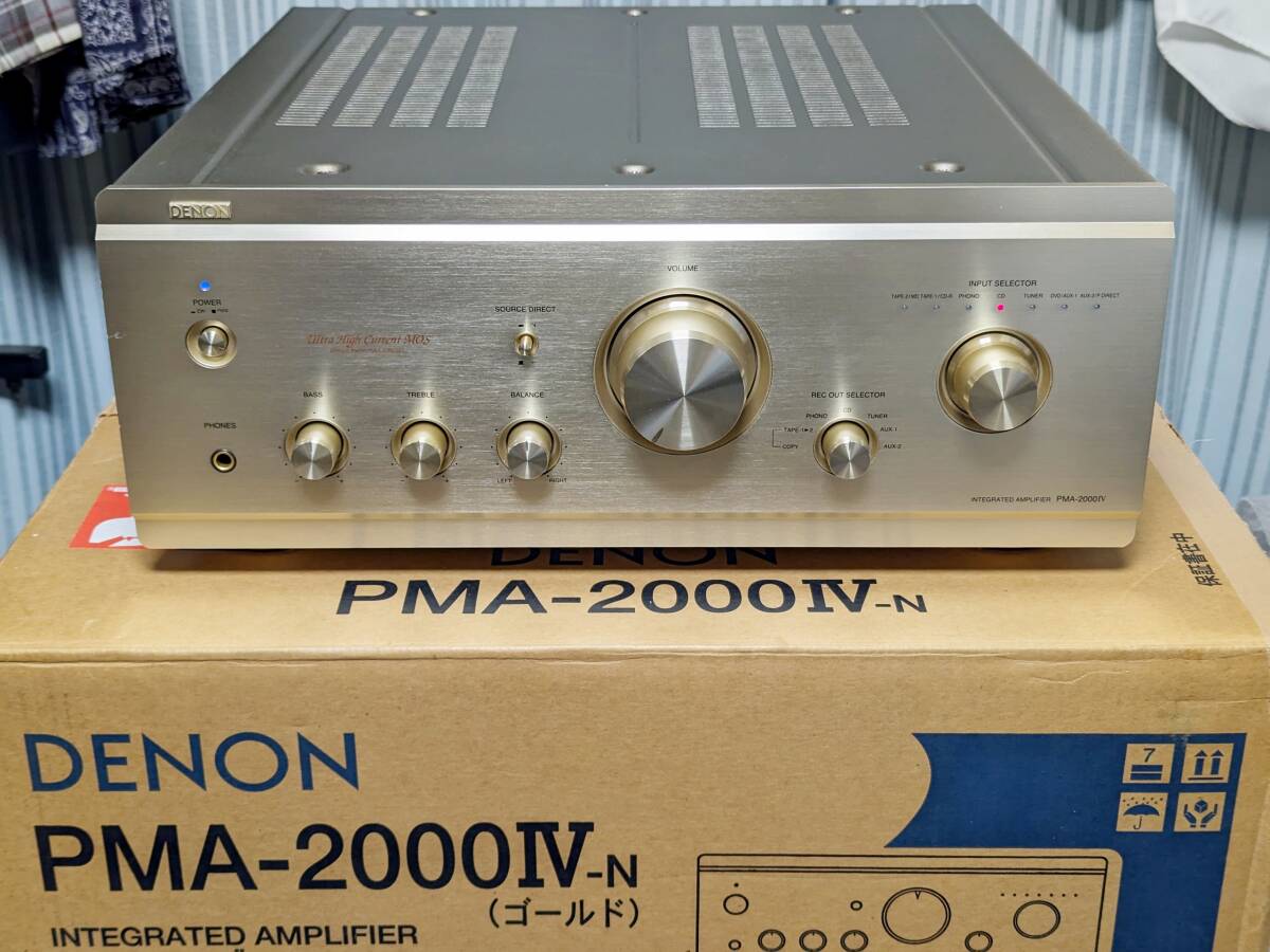 送料無料 元箱付き 動作良好 DENON PMA-2000IV ゴールド プリメインアンプの画像1