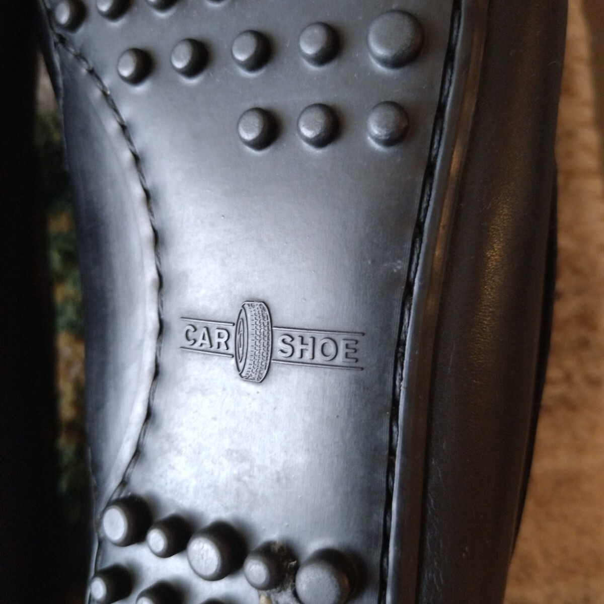 Car Shoe カーシュー 美品 made in italy イタリア製 carshoe ドライビングシューズ US8 26.5cm〜27cm 黒 レザーシューズ 革靴 送料無料