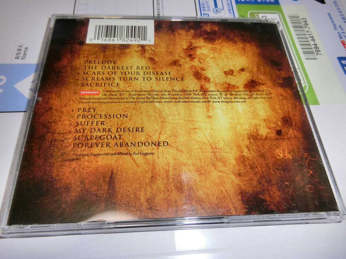 AGONY SCENE/DARKEST RED 輸入盤CD 盤面良好 USメロデスの画像2