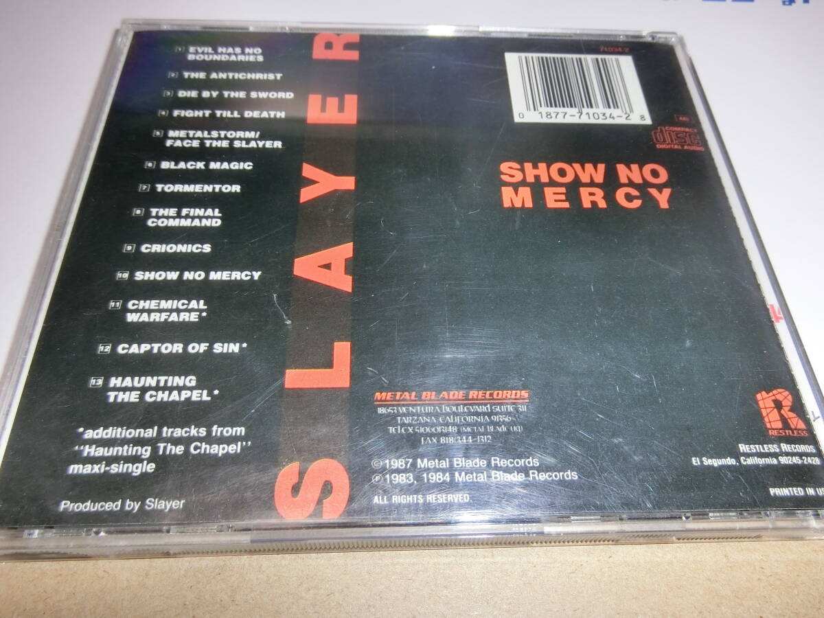 SLAYER/SHOW NO MERCY 輸入盤CD 盤面良好の画像2