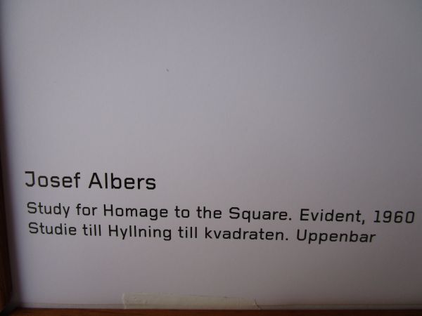 ドイツ Josef Albers ヨゼフ・アルバース 抽象画 ポスター 50×70 構成主義/バウハウス/コルビジェ/アアルト/ウェグナーの画像2