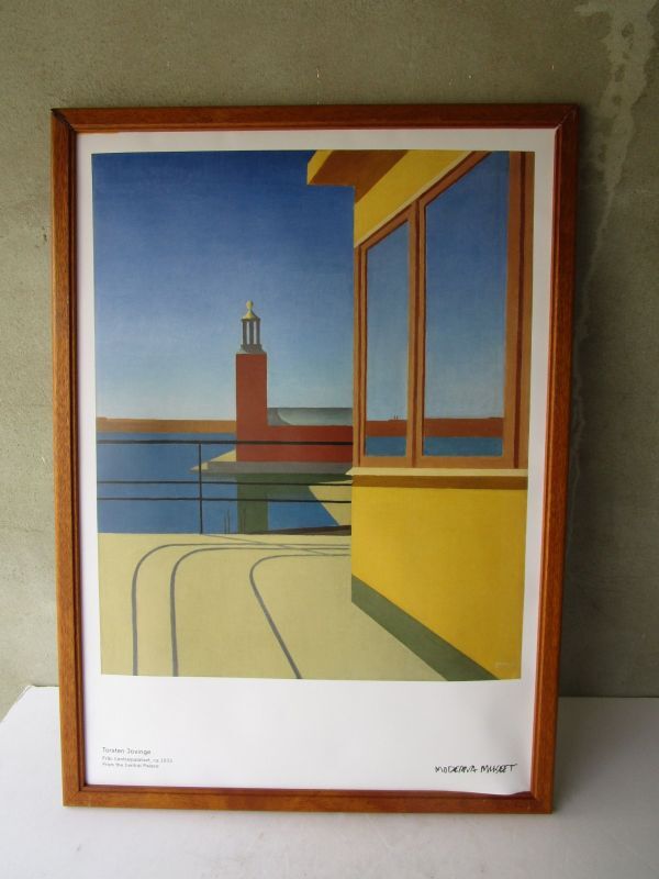 北欧 スウェーデン Torsten Jovinge アートポスター `中央宮殿から' 50×70 抽象画/構成主義/ウェグナー/アアルト/ホグラン/ダリの画像1