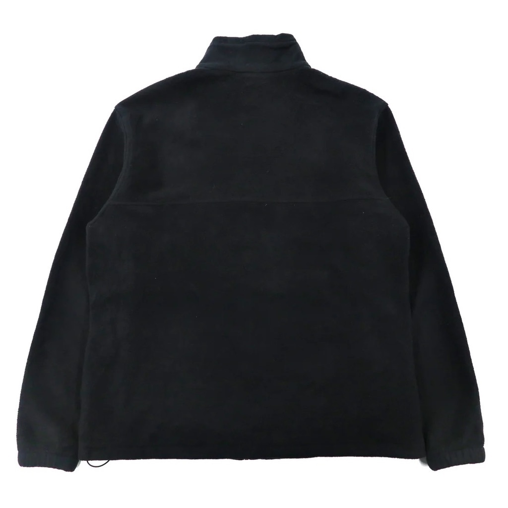 COLUMBIA フルジップフリースジャケット XL ブラック ポリエステル ロゴ刺繍_画像3