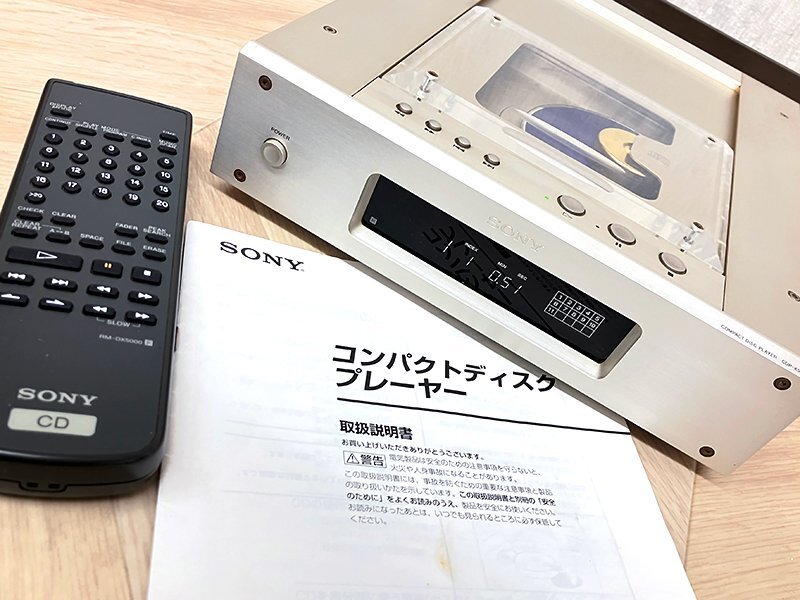 ▲SONY CDP-X5000 CDプレーヤー リモコン・説明書付き ソニー▲の画像1