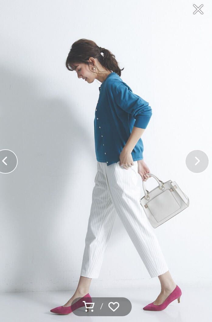 カリテqualite パンツ　ホワイト系　2022年商品　日本製　手洗い可能_画像2
