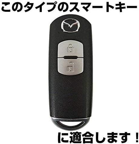 マツダ スマートキーケース TPU キーカバー CX-5/3 デミオ アテンザ ブラック×シルバー2
