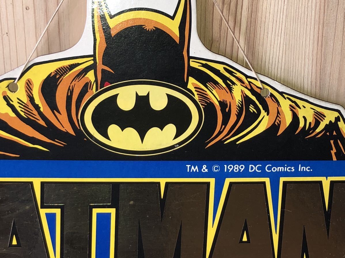 新品 未使用 当時 DC COMICS BATMAN バットマン vintage retoro 昭和レトロ ソフビ キーホルダー 台紙 soft vinylの画像2