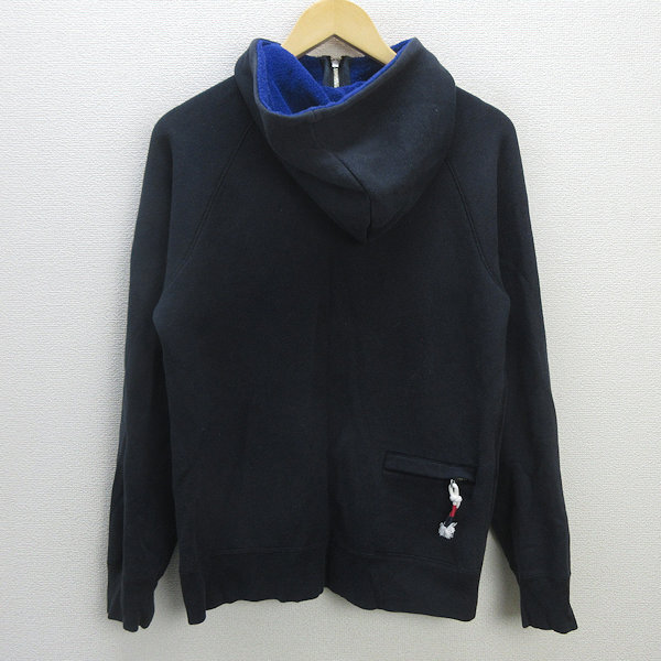 G■ビームス/BEAMS HEART フルジップパーカー【M】紺/men's/51【中古】■_画像3