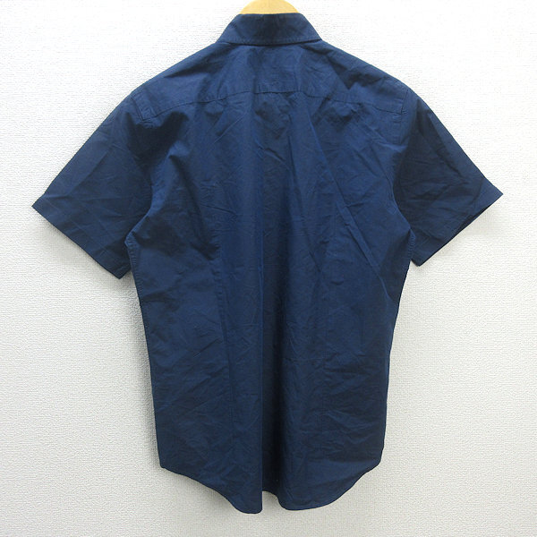 G# United Arrows /UNITED ARROWS GLR short sleeves BD shirt [S] navy blue /men\'s/104[ used ]#