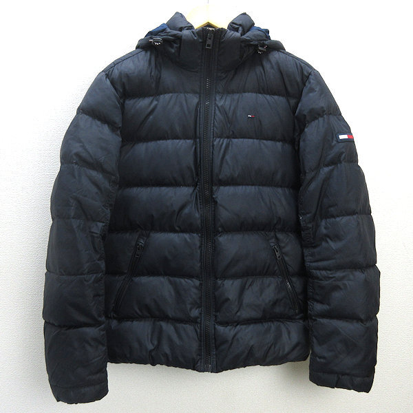 D■トミーヒルフィガー/TOMMY HILFIGER ダウンジャケット JKT【M】黒/MENS/69【中古】の画像1