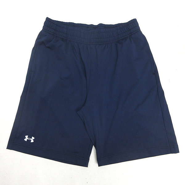 D■アンダーアーマー/UNDER ARMOUR トレーニング ハーフパンツ 1372745【SM】紺/LADIES/90【中古】■_画像1