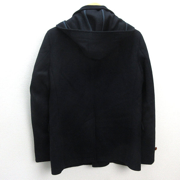 D■シップス/SHIPS ウール Pコート JKT【L】紺/MENS/58【中古】_画像3