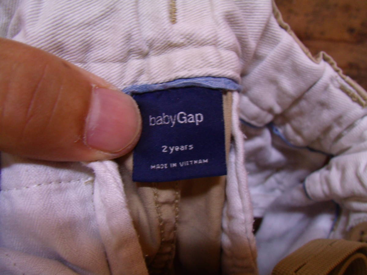 全国送料無料 ベビーギャップ baby GAP 子供服キッズベビーチノ素材カーゴショートパンツ 90(2) 股下14cm_画像9