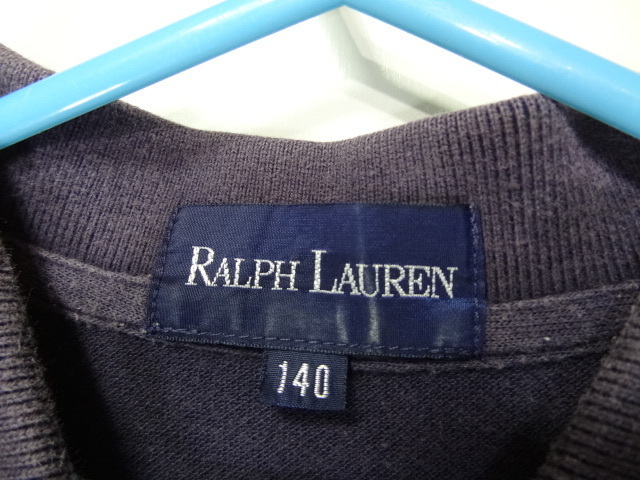 全国送料無料 正規品 ポロ ラルフローレン POLO RALPH LAUREN 子供服キッズ男＆女の子 紺色X赤刺繍 鹿の子素材半袖ポロシャツ 140