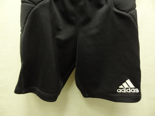 全国送料無料 アディダス adidas 子供服 キッズ 男の子 黒色 ポリ100% サイドにパットが付いているラグビー用ショートパンツ 160_画像6