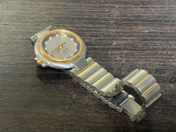 Dunhill ダンヒル レディース 腕時計 ウォッチ クォーツ MADE SWISS ビンテージ ジャンクの画像4