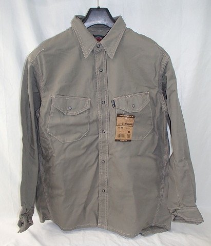  unused i-bnli bar EVENRIVER herringbone shirt US-206 olive LL size work clothes Work wear working clothes outlet 