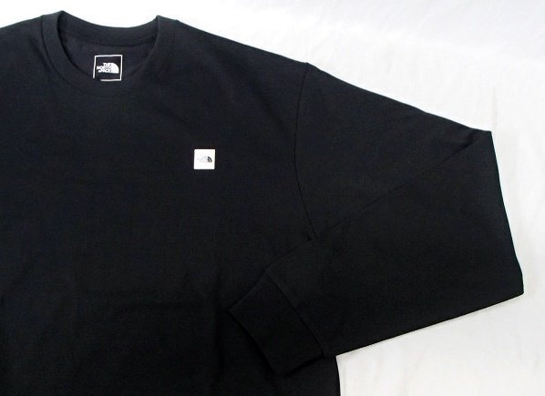  unused North Face small box Logo T XL size long sleeve long sleeve black NT32441 T-shirt postage 370 jpy 