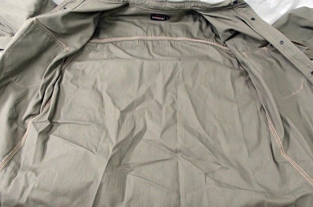  unused i-bnli bar EVENRIVER herringbone shirt US-206 olive LL size work clothes Work wear working clothes outlet 