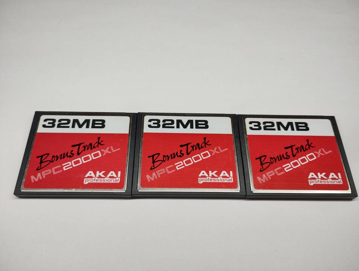 3 pieces set 32MB mega bite AKAI Professional Bonus Track MPC2000XL CF card format ending memory card CompactFlash 