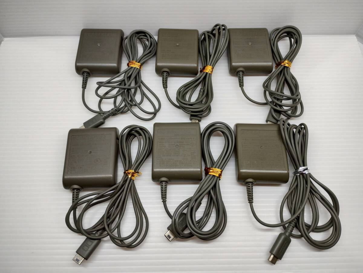 6 шт. комплект оригинальный товар Nintendo DS lite для зарядное устройство AC адаптор USG-002 NINTENDO простой чистка * рабочее состояние подтверждено DSlite