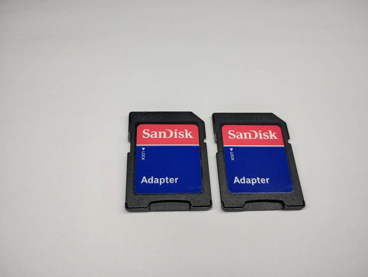 2枚セット　SanDisk　microSD→SD　変換アダプター　認識確認済み メモリーカード　マイクロSDカード　SDカード_画像1