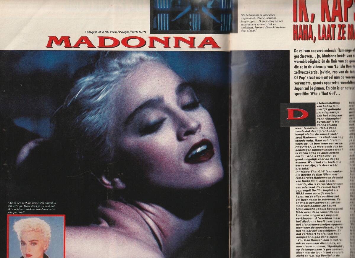 MADONNA マドンナ HITKRANT (1987年5月号) オランダ雑誌 : PRINCE プリンス Nick Kamen Slayer David Bowie Depeche Mode 雑誌 MADONNA マドンナ HITKRANT (1987年5月号) オランダ雑誌 : PRINCE プリンス Nick Kamen Slayer David Bowie Depeche Mode 雑誌
