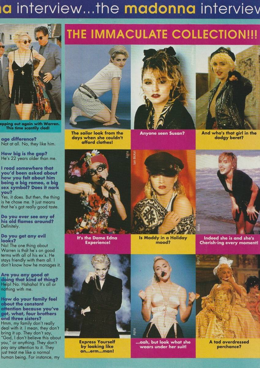 MADONNA　マドンナ　表紙雑誌 Number One (1990)　UK雑誌　：　プリンス　PRINCE　ピンナップ・ポスター_画像3