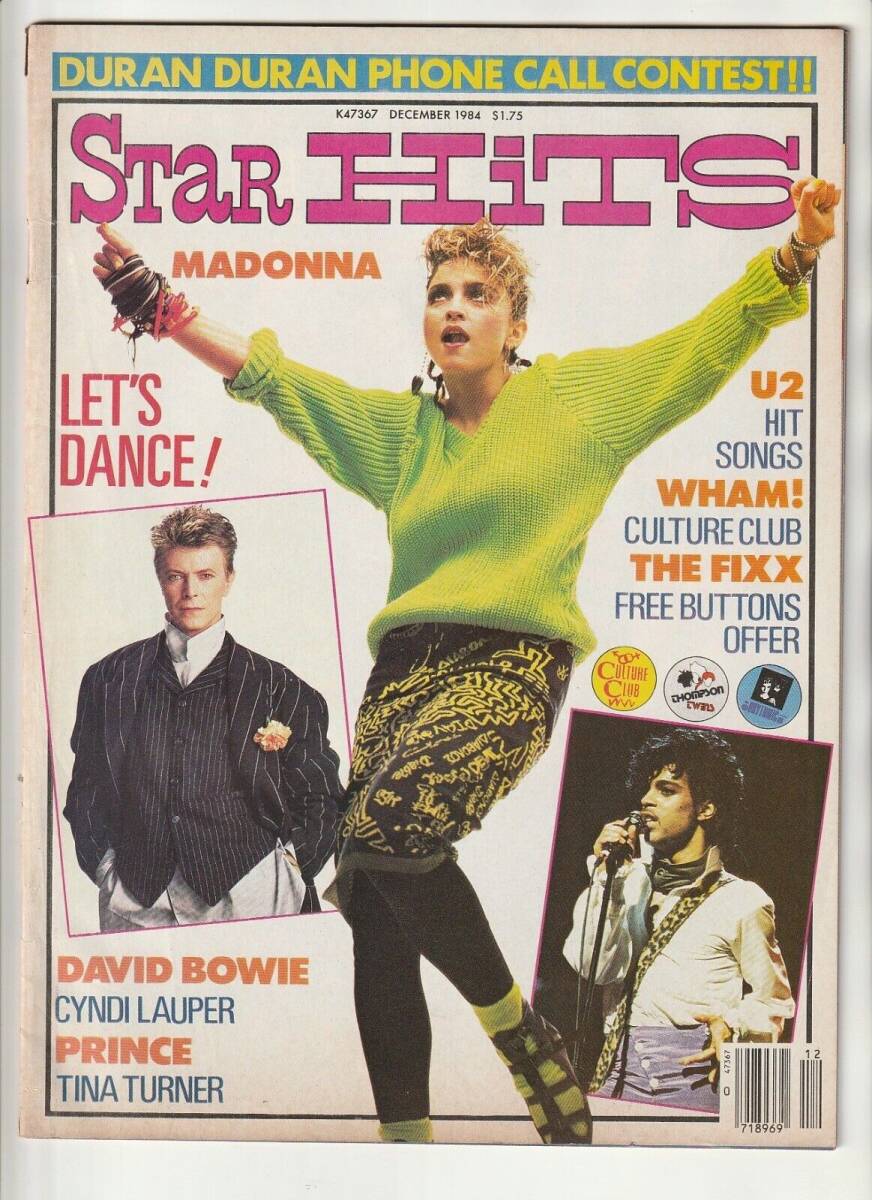 MADONNA マドンナ 表紙雑誌 Star HITS (1984年) UK雑誌 ： PRINCE プリンス の画像1