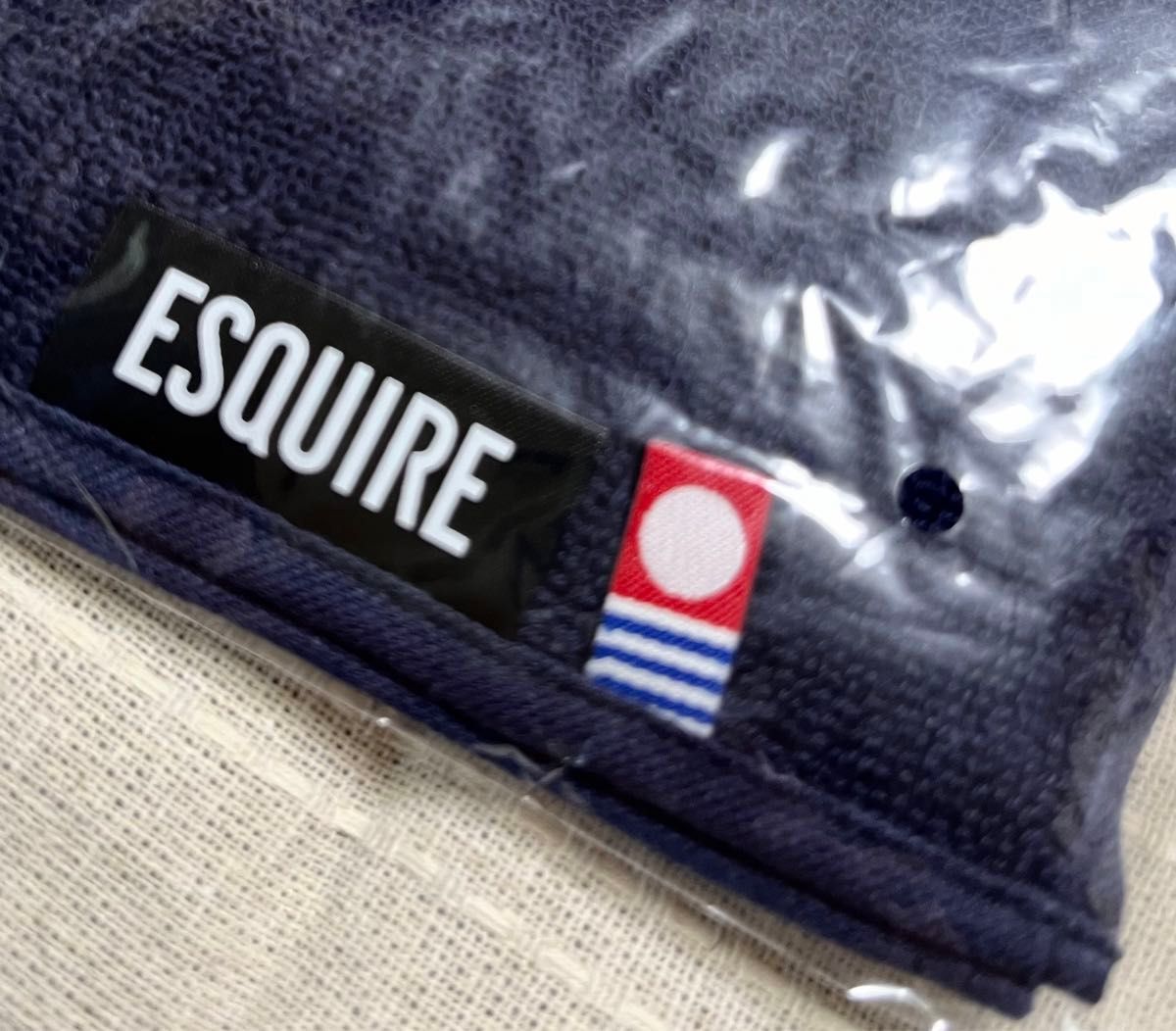 未使用・未開封★今治産ハンドタオル×トヨタ ESQUIRE 紺色 おまけHARRIERコースター2枚 千葉トヨペット