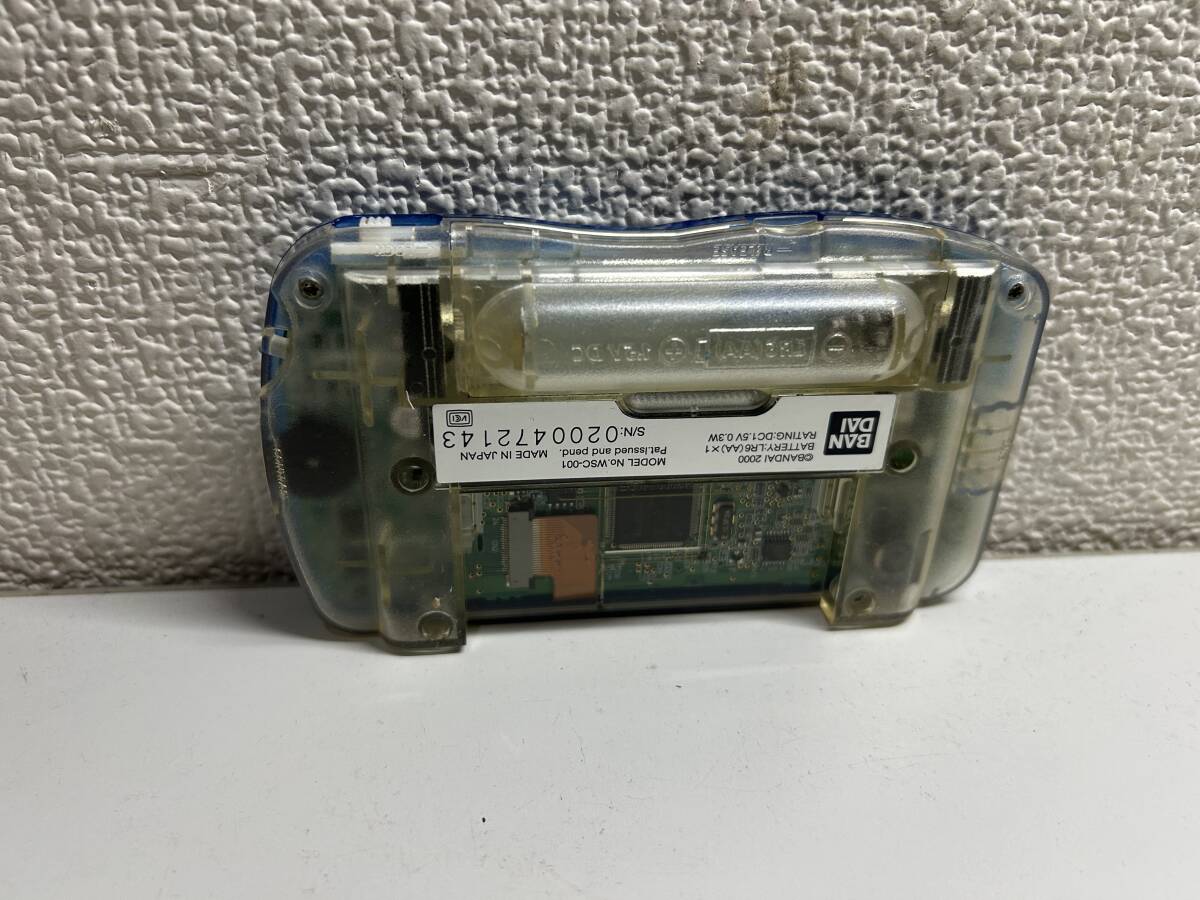 BANDAI バンダイ WonderSwan Color ワンダースワンカラー WSC-001 クリスタルブルー 現状ジャンク品の画像9