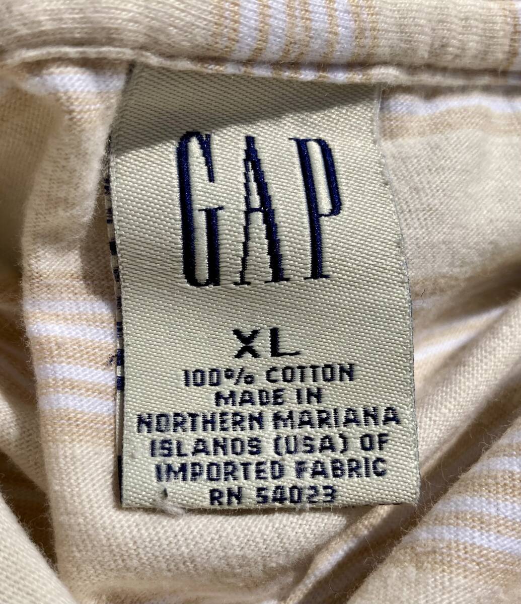 90s〜 OLD GAP ボーダー Tシャツ XL ビンテージ オールドギャップ_画像9