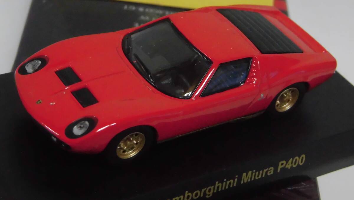 1/64 ランボルギーニ 2 ミウラ P400 赤 / 金 シャーシ & ホイール Red Rosso Midship V12 350ps 280km/h 絶版品 送料込_画像1