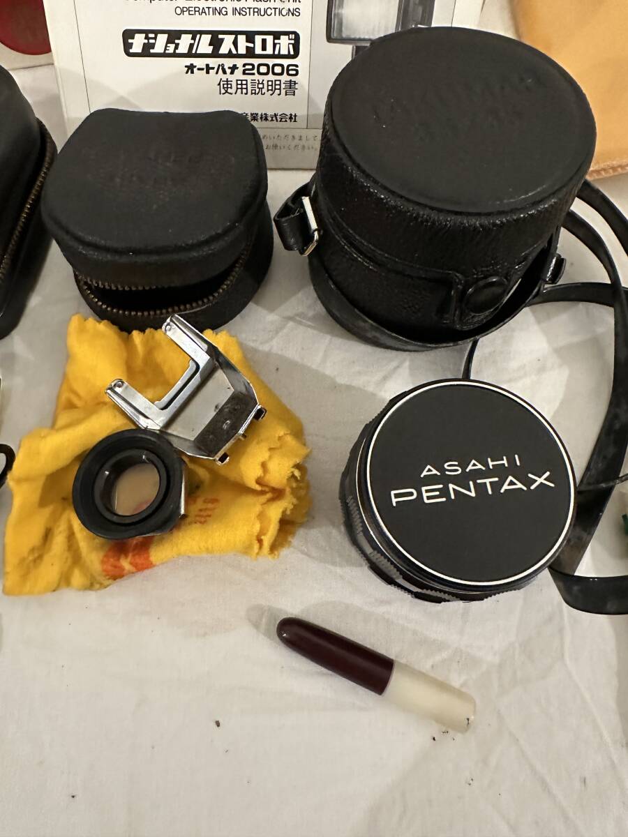 PENTAX ペンタックススーパータクマーカメラレンズ、レフコンバーター、フラッシュ他セット コレクション コレクター お宝 マニア の画像4