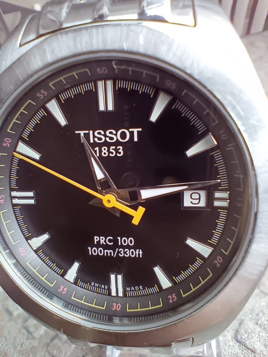 稼働良品 ティソ ヴィンテージ「TISSOT  PRC100」（新品電池交換+透明時計スタンド）