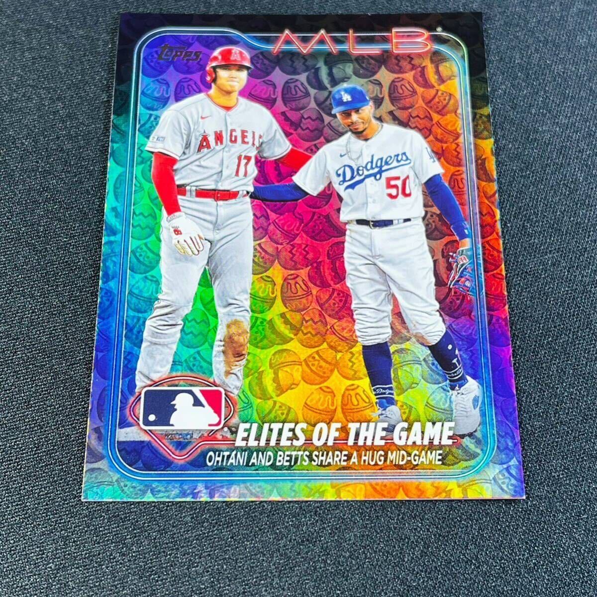 最新 2024 Topps Series 1 大谷翔平 ムーキーベッツNo.138 イースターエッグパラレルカード SP Eggs 1:7350 packs シリーズ1 _画像2