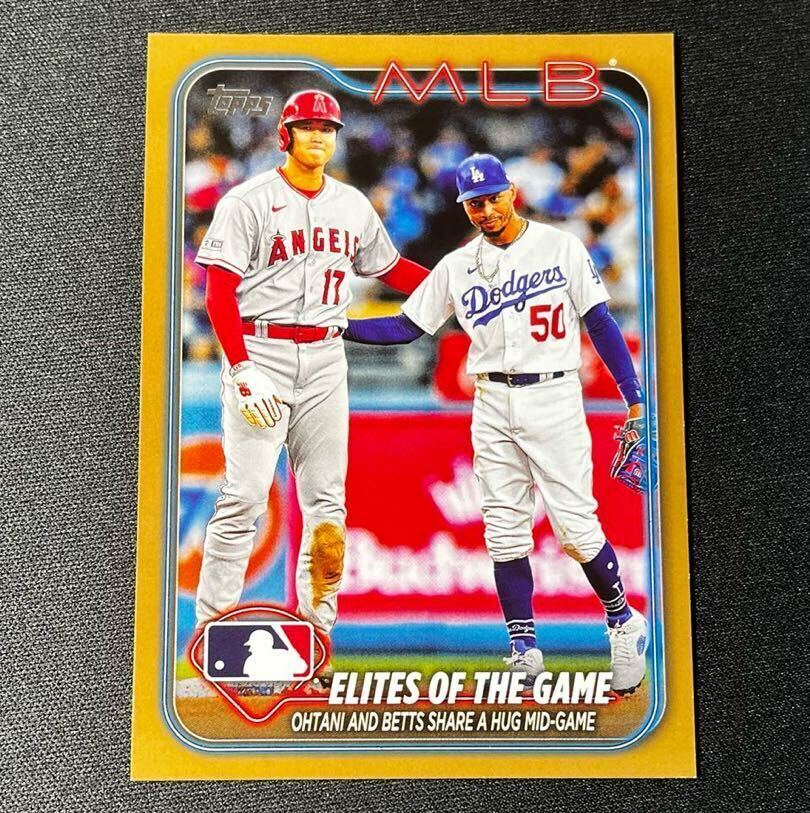 最新 2024枚限定 2024 Topps Series 1 大谷翔平 ムーキーベッツNo.138 ゴールドパラレルカード Gold シリーズ1 の画像1