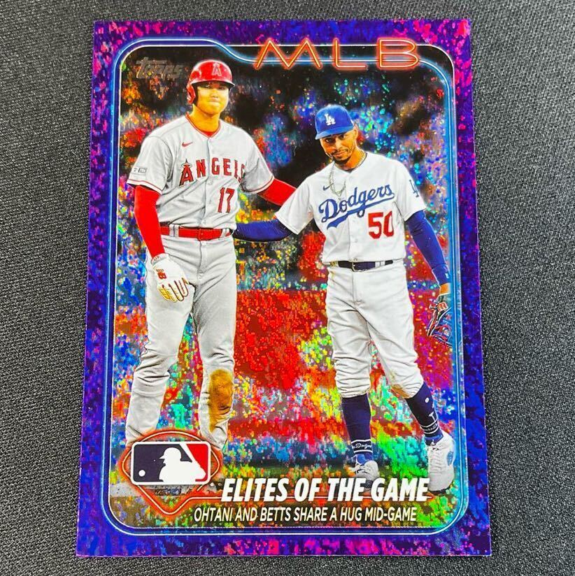 最新 799枚限定 2024 Topps Series 1 大谷翔平 ムーキーベッツ No.138 パープルフォイルパラレルカード Purple Foil シリーズ1 の画像2