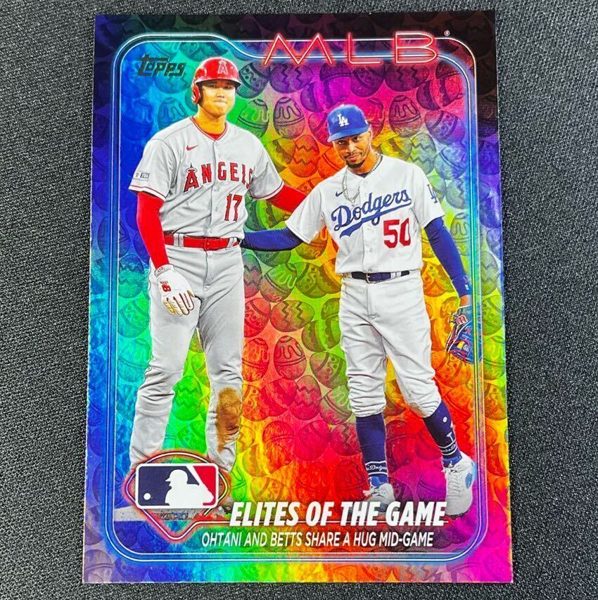 最新 2024 Topps Series 1 大谷翔平 ムーキーベッツNo.138 イースターエッグパラレルカード SP Eggs 1:7350 packs シリーズ1 _画像1