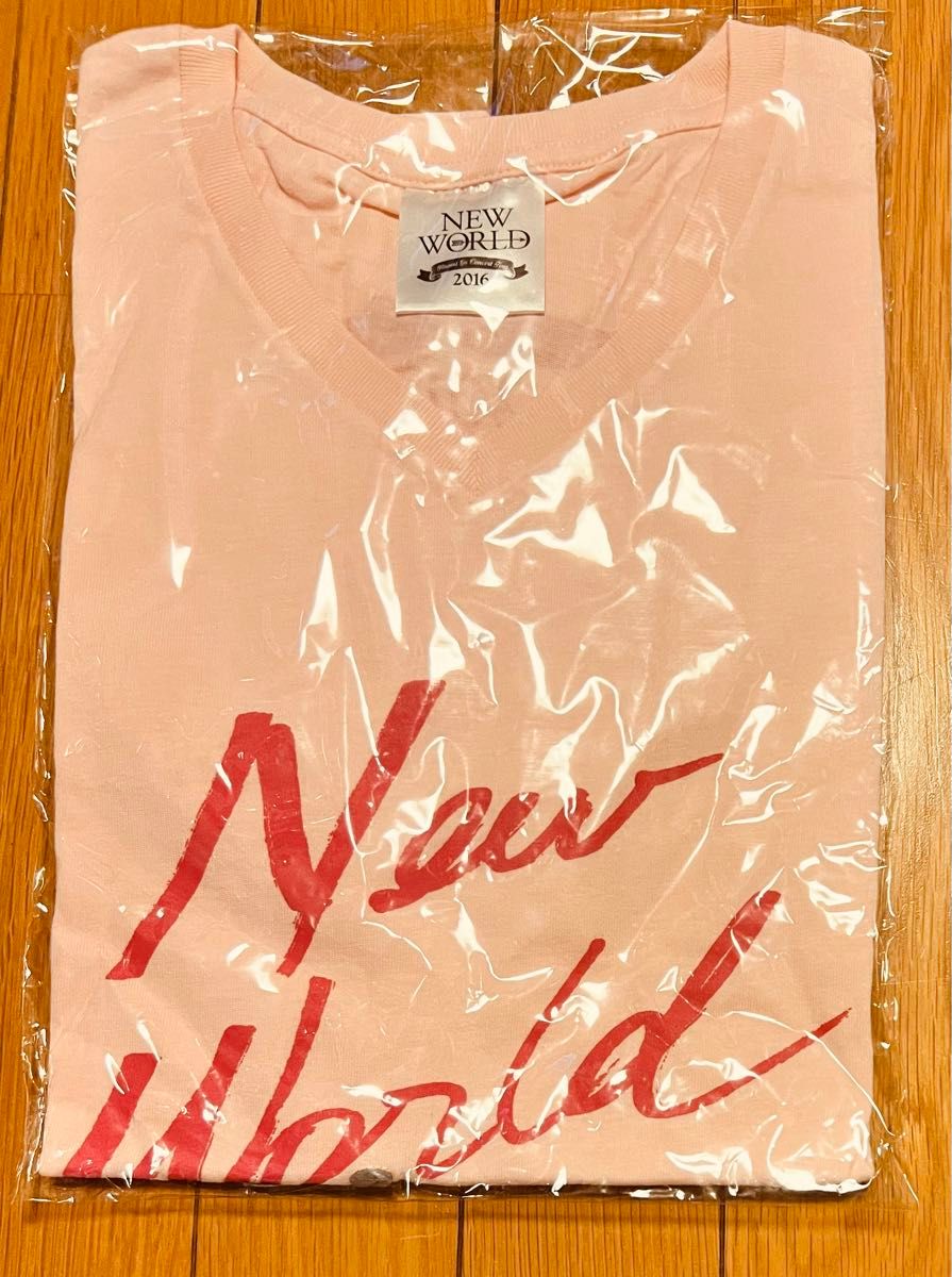 郷ひろみ グッズ 2016 ツアーTシャツ ピンク NEW WORLD G