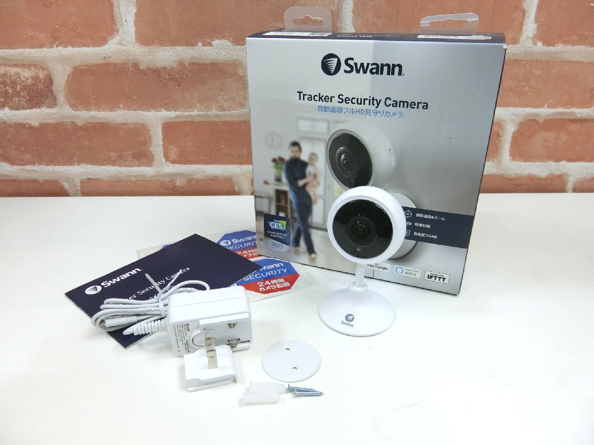 4152 Swann スワン SWIFI-TRACKCM32GB-JP セキュリティカメラ 自動追跡フルHDカメラ 32GB 防犯カメラ Wifi スマホアプリ連携の画像1