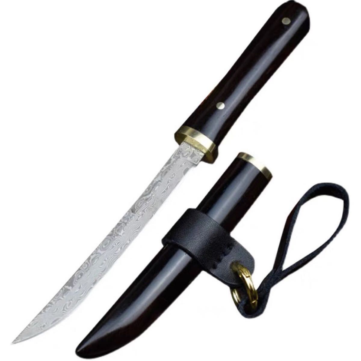 脇差武士直刀 和風ナイフコレクション日本刀型 短刀 シースナイフ バトニング フルタング キャンプ ブッシュクラフトの画像6