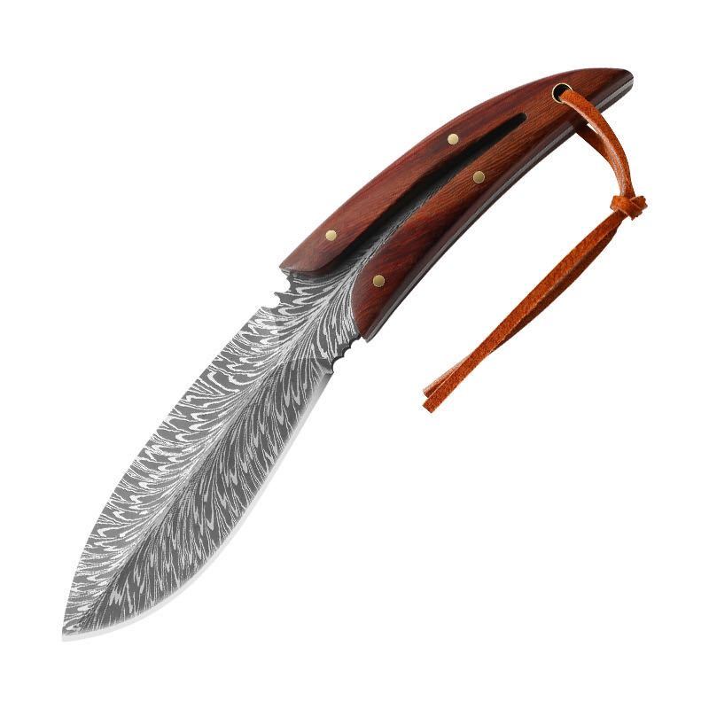 シースナイフ アウトドアナイフ 専用レザーシース ステンレス鋼 キャンプ サバイバル 狩猟刀の画像6