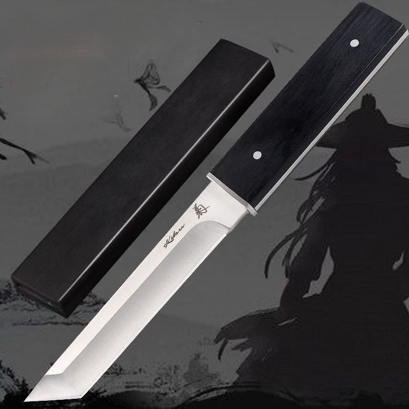 和風ナイフコレクション 菊小刀 日本刀型 短刀 シースナイフ バトニング フルタング キャンプ ブッシュクラフトの画像3