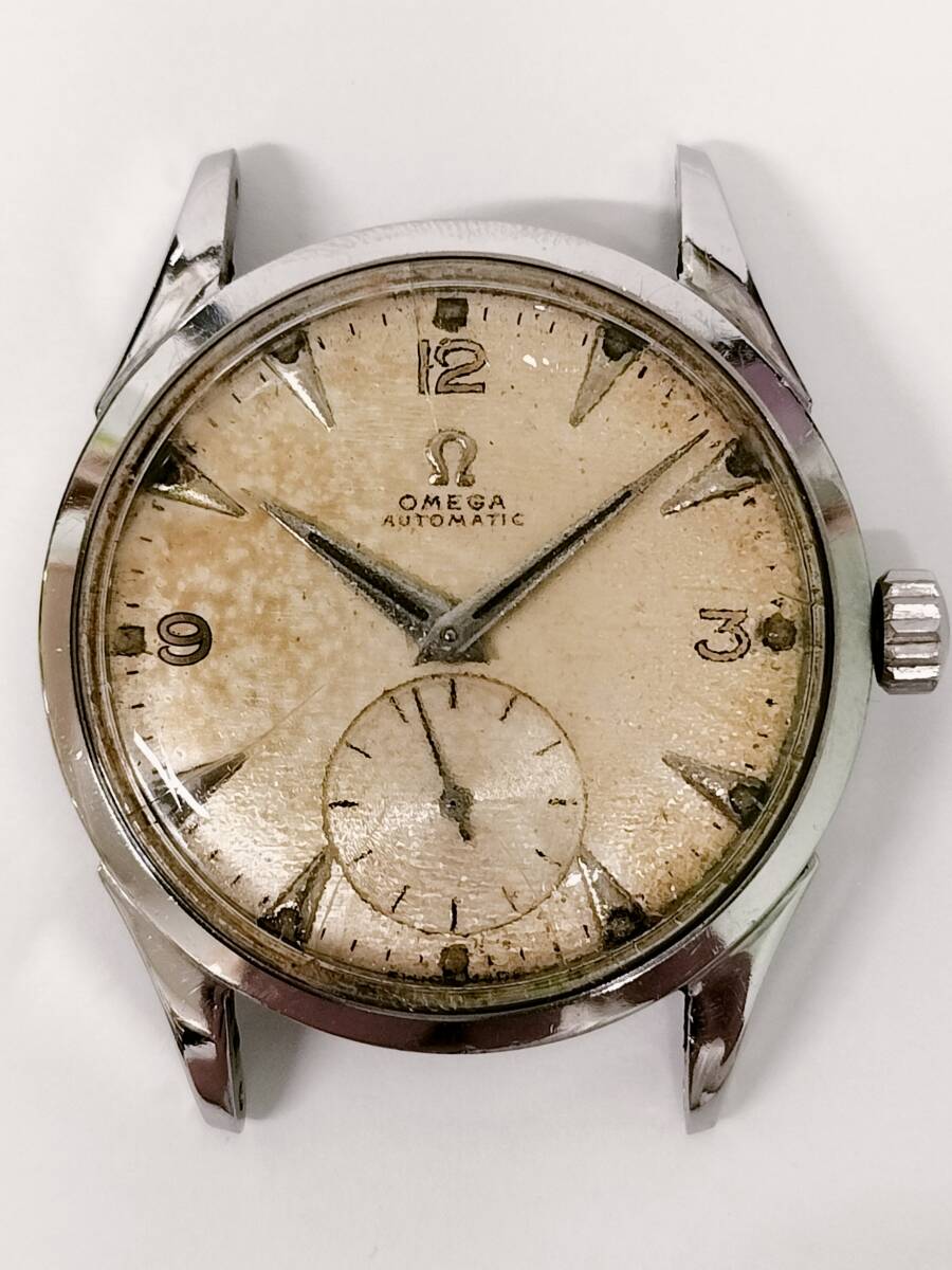 【稼働品】オメガ OMEGA オートマチック AUTOMATIC ハーフローター cal.342 クサビインデックス スモセコ メンズ腕時計の画像1